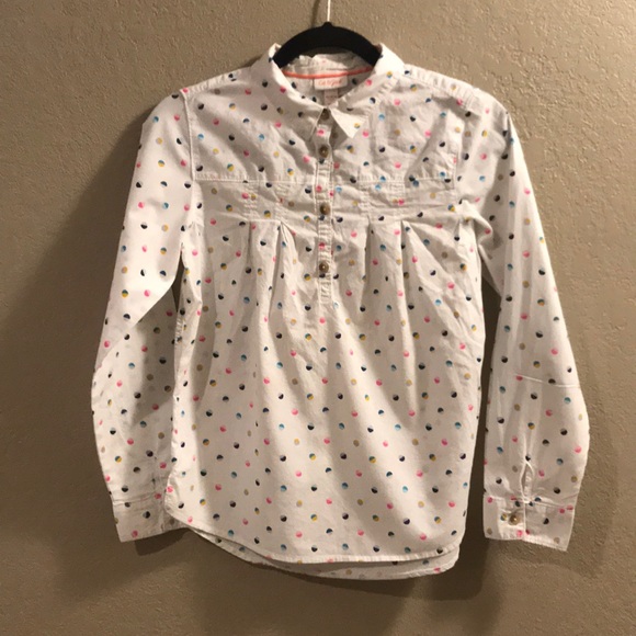 Girls Cat & Jack Polka Dot Long Sleeve Size XL - Picture 1 of 7